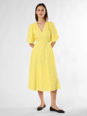 Zdjęcie produktu Marie Lund Sukienka damska Kobiety Bawełna żółty jednolity,