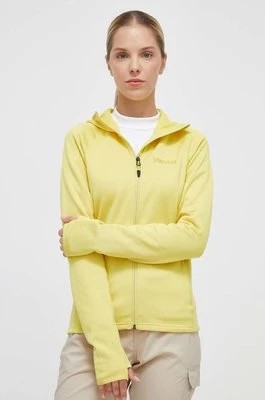 Zdjęcie produktu Marmot bluza sportowa Olden Polartec kolor żółty z kapturem gładka