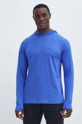 Zdjęcie produktu Marmot bluza sportowa Windridge kolor niebieski z kapturem gładka