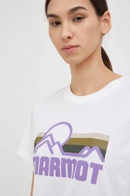 Zdjęcie produktu Marmot t-shirt bawełniany kolor biały