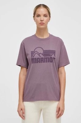 Zdjęcie produktu Marmot t-shirt damski kolor fioletowy