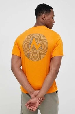 Zdjęcie produktu Marmot t-shirt męski kolor pomarańczowy z nadrukiem