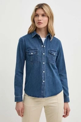Zdjęcie produktu MAX&Co. koszula jeansowa damska kolor granatowy regular z kołnierzykiem klasycznym 2418111034200