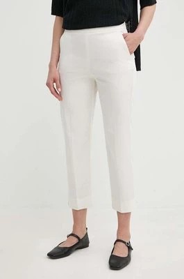 Zdjęcie produktu MAX&Co. spodnie damskie kolor beżowy fason cygaretki high waist 2416131054200