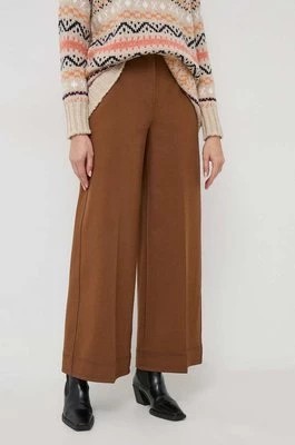 Zdjęcie produktu MAX&Co. spodnie damskie kolor brązowy szerokie high waist