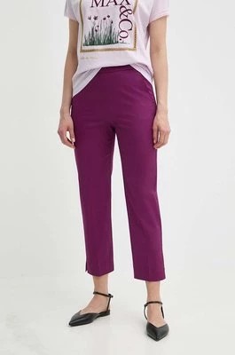 Zdjęcie produktu MAX&Co. spodnie damskie kolor fioletowy fason cygaretki high waist 2416131054200