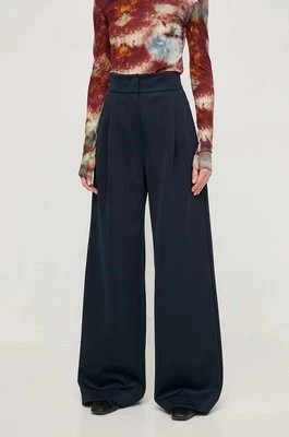 Zdjęcie produktu MAX&Co. spodnie damskie kolor granatowy szerokie high waist 2416781011200