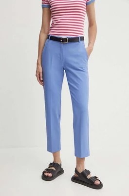 Zdjęcie produktu MAX&Co. spodnie damskie kolor niebieski fason cygaretki high waist 2416131082200