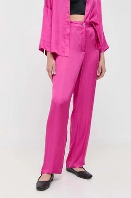 Zdjęcie produktu MAX&Co. spodnie damskie kolor różowy szerokie high waist