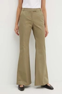 Zdjęcie produktu MAX&Co. spodnie damskie kolor zielony dzwony medium waist 2416131014200