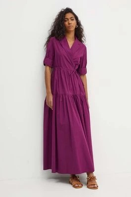Zdjęcie produktu MAX&Co. sukienka bawełniana kolor fioletowy maxi rozkloszowana 2416221074200