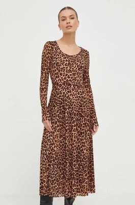 Zdjęcie produktu MAX&Co. sukienka kolor brązowy midi rozkloszowana