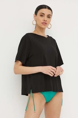 Zdjęcie produktu Max Mara Beachwear bluzka damska kolor czarny gładka 2416941029600