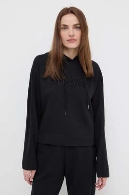 Zdjęcie produktu Max Mara Leisure bluza damska kolor czarny z kapturem z aplikacją 2416921018600
