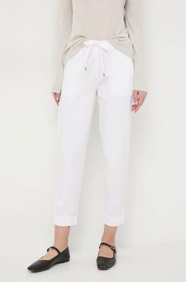 Zdjęcie produktu Max Mara Leisure spodnie damskie kolor biały proste high waist 2416131058600