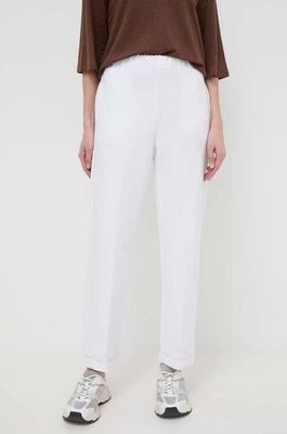 Zdjęcie produktu Max Mara Leisure spodnie damskie kolor biały szerokie high waist 2416781108600 2416781108600