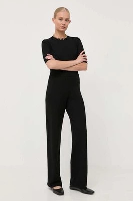 Zdjęcie produktu Max Mara Leisure spodnie damskie kolor czarny proste high waist