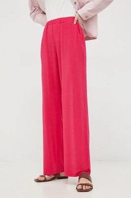 Zdjęcie produktu Max Mara Leisure spodnie damskie kolor różowy szerokie high waist