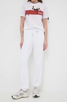 Zdjęcie produktu Max Mara Leisure spodnie dresowe kolor biały gładkie 2416781038600