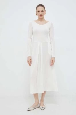 Zdjęcie produktu Max Mara Leisure sukienka kolor biały midi rozkloszowana 2416621017600