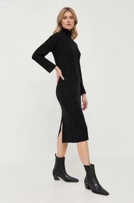 Zdjęcie produktu Max Mara Leisure sukienka wełniana kolor czarny mini prosta