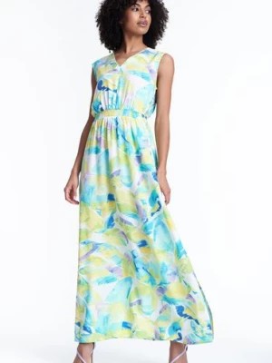 Zdjęcie produktu Maxi sukienka z drapowaniem na ramionach Greenpoint