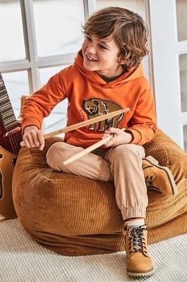 Zdjęcie produktu Mayoral bluza dziecięca kolor pomarańczowy z kapturem z nadrukiem