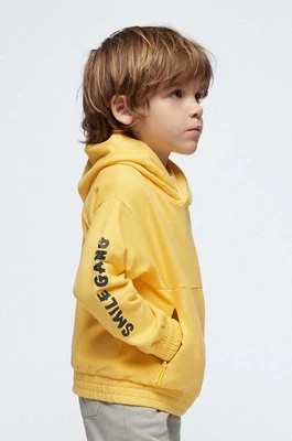 Zdjęcie produktu Mayoral bluza dziecięca kolor żółty z kapturem z nadrukiem
