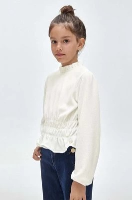 Zdjęcie produktu Mayoral bluzka dziecięca kolor beżowy gładka