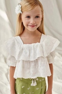 Zdjęcie produktu Mayoral bluzka dziecięca kolor biały gładka
