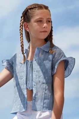 Zdjęcie produktu Mayoral top + koszula dziecięca kolor niebieski wzorzysta