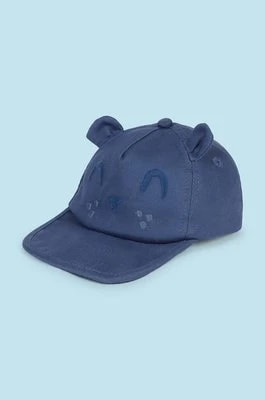 Zdjęcie produktu Mayoral czapka z daszkiem bawełniana dziecięca kolor niebieski z aplikacją