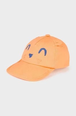Zdjęcie produktu Mayoral czapka z daszkiem bawełniana dziecięca kolor pomarańczowy z aplikacją