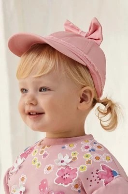 Zdjęcie produktu Mayoral czapka z daszkiem bawełniana dziecięca kolor różowy z aplikacją