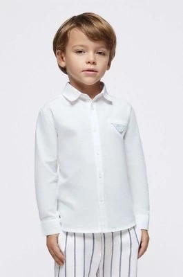 Zdjęcie produktu Mayoral koszula z domieszką lnu dziecięca kolor biały