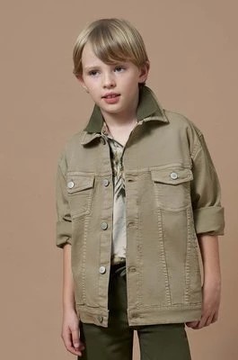 Zdjęcie produktu Mayoral kurtka jeansowa dziecięca kolor beżowy