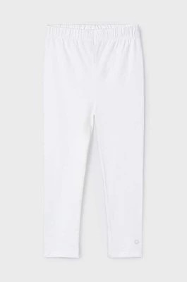 Zdjęcie produktu Mayoral legginsy dziecięce kolor biały gładkie
