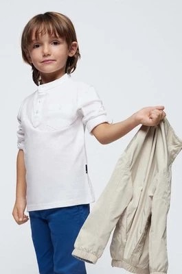 Zdjęcie produktu Mayoral longsleeve dziecięcy kolor biały gładki