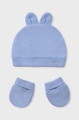Zdjęcie produktu Mayoral Newborn czapka i rękawiczki dziecięce kolor niebieski