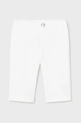 Zdjęcie produktu Mayoral Newborn spodnie niemowlęce kolor biały gładkie