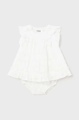 Zdjęcie produktu Mayoral Newborn sukienka niemowlęca kolor biały mini rozkloszowana