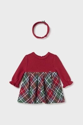Zdjęcie produktu Mayoral Newborn sukienka niemowlęca kolor czerwony mini rozkloszowana