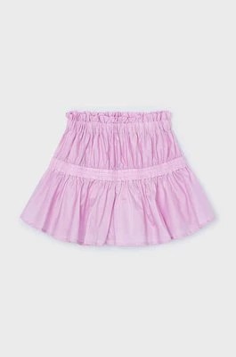 Zdjęcie produktu Mayoral spódnica bawełniana dziecięca kolor fioletowy mini rozkloszowana