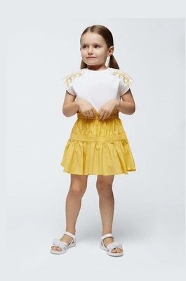 Zdjęcie produktu Mayoral spódnica bawełniana dziecięca kolor żółty mini rozkloszowana