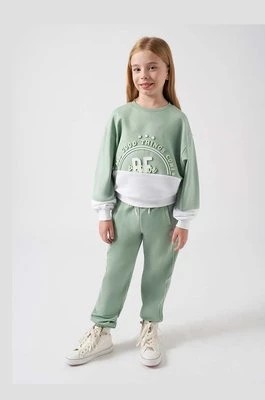 Zdjęcie produktu Mayoral spodnie dresowe dziecięce kolor zielony gładkie