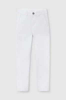 Zdjęcie produktu Mayoral spodnie dziecięce kolor biały gładkie