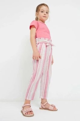 Zdjęcie produktu Mayoral spodnie dziecięce kolor czerwony wzorzyste