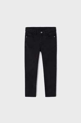 Zdjęcie produktu Mayoral spodnie dziecięce slim fit kolor czarny gładkie