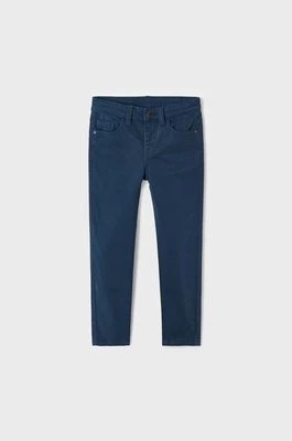 Zdjęcie produktu Mayoral spodnie dziecięce slim fit kolor niebieski gładkie