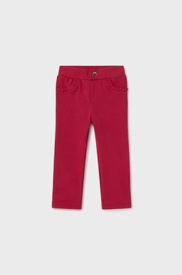 Zdjęcie produktu Mayoral spodnie niemowlęce kolor czerwony gładkie